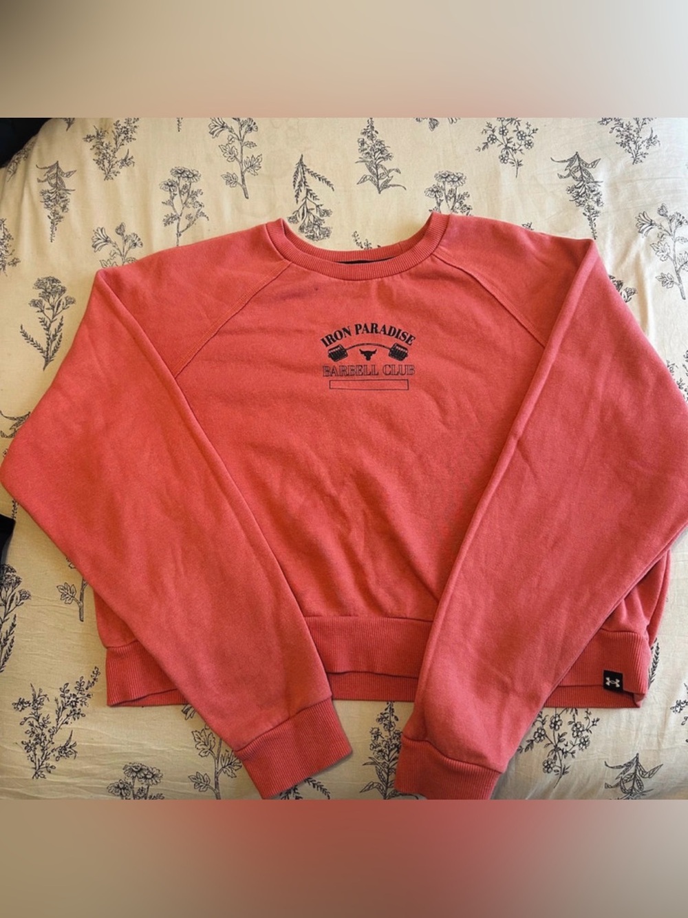 Under Armour Coral Crewneck Cropped Sweatshirt for Women